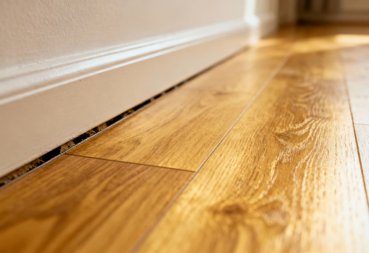 Щель между ламинатом и плинтусом: как устранить?